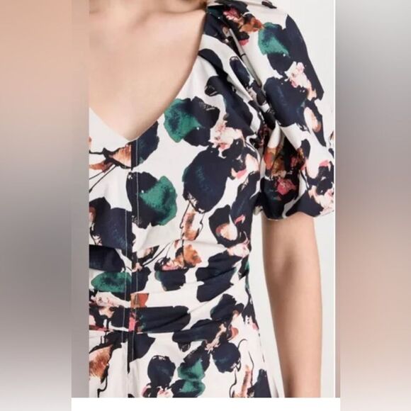 Tanya Taylor Lacey Dress, Size 4,Chalk Multi, NWT - Picture 3 of 5